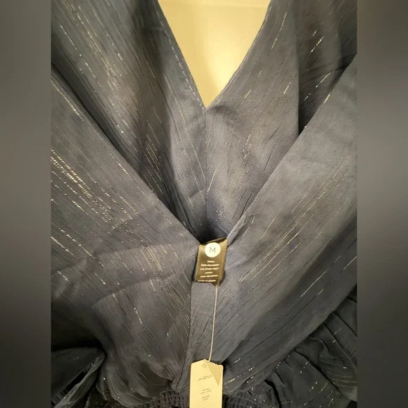 Aqua Womens Chiffon Metallic Maxi
Dress - Picture 4 of 5